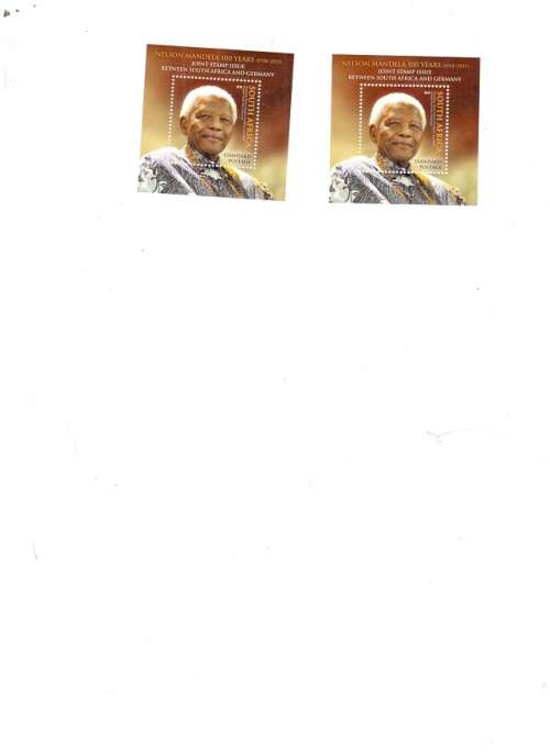 2 X MANDELA MINIATURE SHEETS MINT STANDARD POSTAGE SEE PICS!!!!