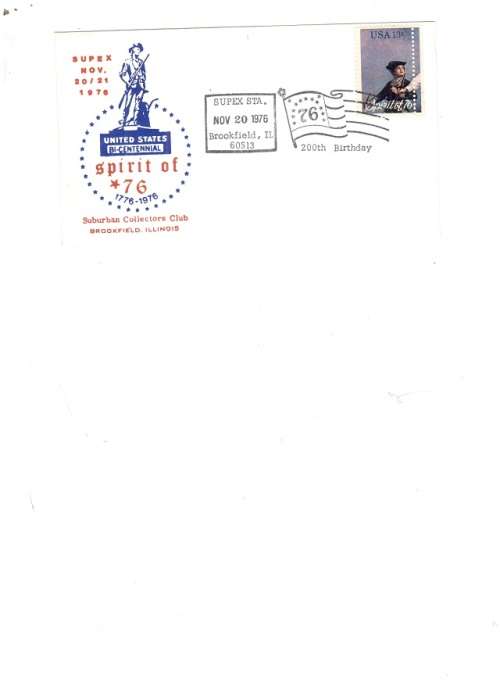 UNITED STATES OF AMERICA FDC 20/11/1976 WITH VARIETY ON STAMP SEE PICS!!!