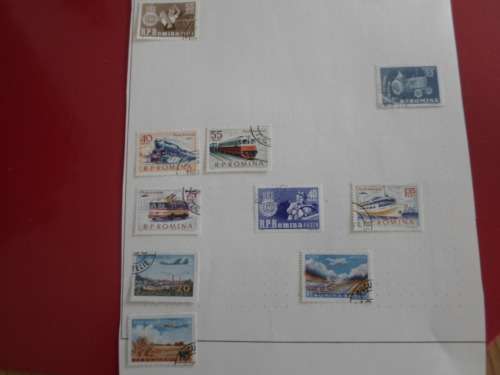 ROMANIA 10 X PAGES USED STAMPS SEE PICS!!!!