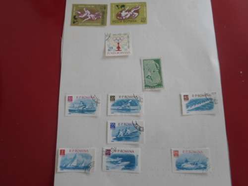 ROMANIA 10 X PAGES USED STAMPS SEE PICS!!!!