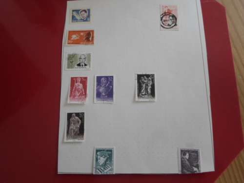 ROMANIA 10 X PAGES USED STAMPS SEE PICS!!!!