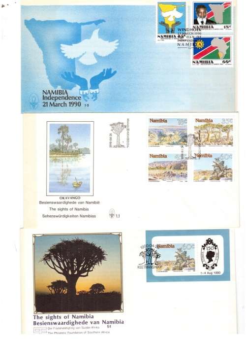 1 x SWA AND 3 x NAMIBIA  FIRST DAY COVERS see pics!!!