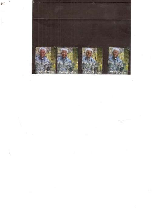 4 X MANDELA  RSA STANDARD POSTAGE USED STAMPS SEE PICS!!!