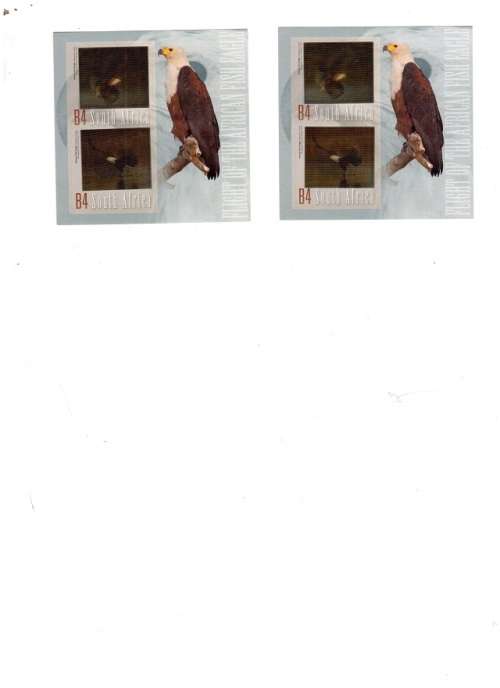 2 X RSA MINIATURE SHEETS 2013 B4 FLIGHT OF THE AFRICAN FISH EAGLE SEE PICS!!!!