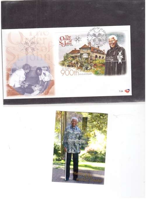RSA MANDELA FIRST DAY COVER  7.04 AND MINI SHEET SEE PICS!!!!