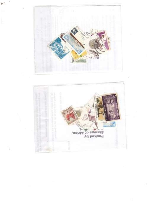 RSA 2 X PACKETS OF 25 EACH ASSORTED USED STAMPS SEE PICS!!!!