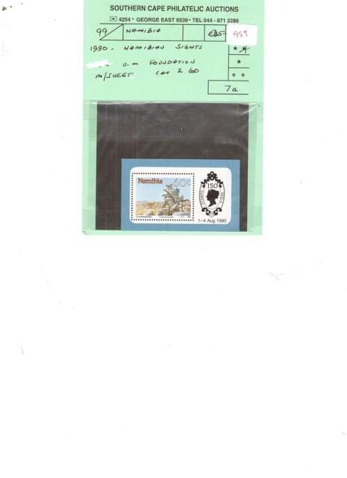 NAMIBIA 60 CENT 1990 MINT MINITURE SHEET SEE PICS!!!