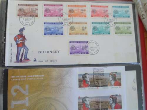 FOLDER 13 X GUERNSEY AND JERSEY FIRST DAY COVERS SEE PICS