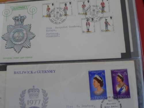 FOLDER 13 X GUERNSEY AND JERSEY FIRST DAY COVERS SEE PICS