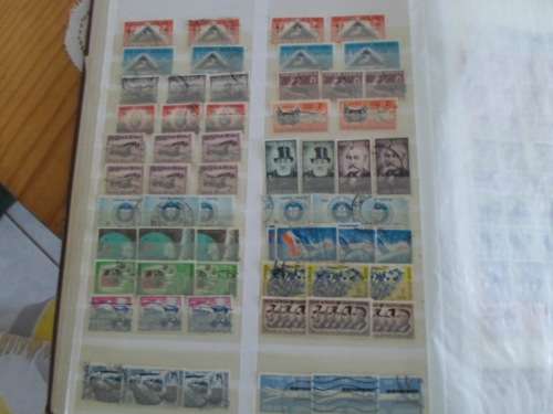 EXTRA LARGE ALBUM 60 FULL PAGES SA UNION AND RSA MINT/USED STAMPS GREAT LOT ONLY 15 PAGES SCANNED