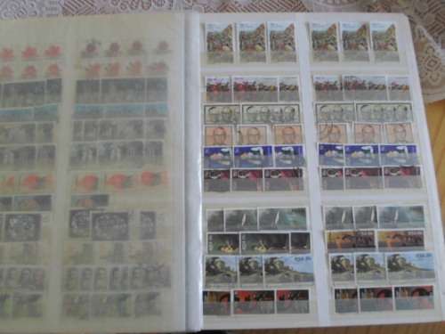 EXTRA LARGE ALBUM 60 FULL PAGES SA UNION AND RSA MINT/USED STAMPS GREAT LOT ONLY 15 PAGES SCANNED