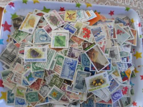 1000 X CANADA  AND MIXED WORLD STAMPS OFF PAPER SEE PICS