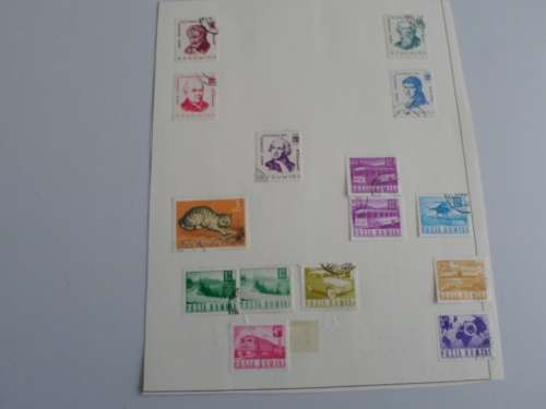 ROMANIA 13 X PAGES USED STAMPS SEE PICS!!!!
