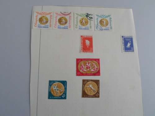 ROMANIA 13 X PAGES USED STAMPS SEE PICS!!!!