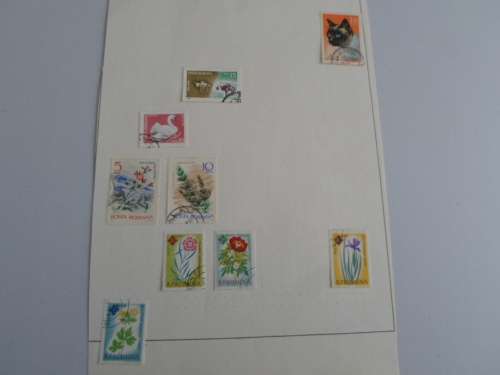 ROMANIA 13 X PAGES USED STAMPS SEE PICS!!!!