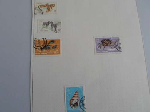 ROMANIA 13 X PAGES USED STAMPS SEE PICS!!!!