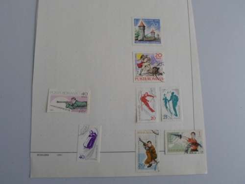 ROMANIA 13 X PAGES USED STAMPS SEE PICS!!!!