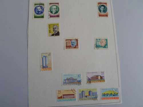 ROMANIA 13 X PAGES USED STAMPS SEE PICS!!!!