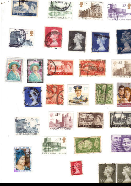 30 X GREAT BRITAIN USED OFF PAPER STAMPS SEE PICS