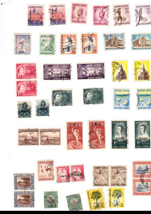150 X SOUTH WEST AFRICA OFF PAPER STAMPS SEE PICS
