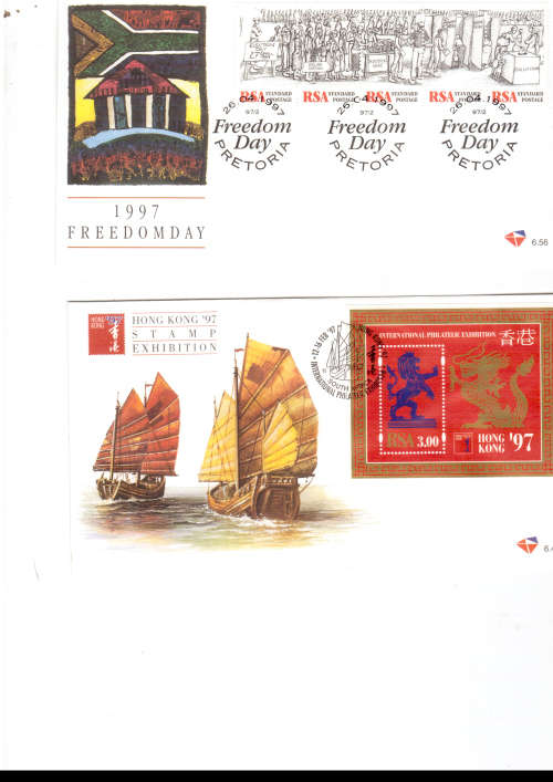 20 X RSA HIGH VALUE FDC`S MINT CONDITION SEE PICS