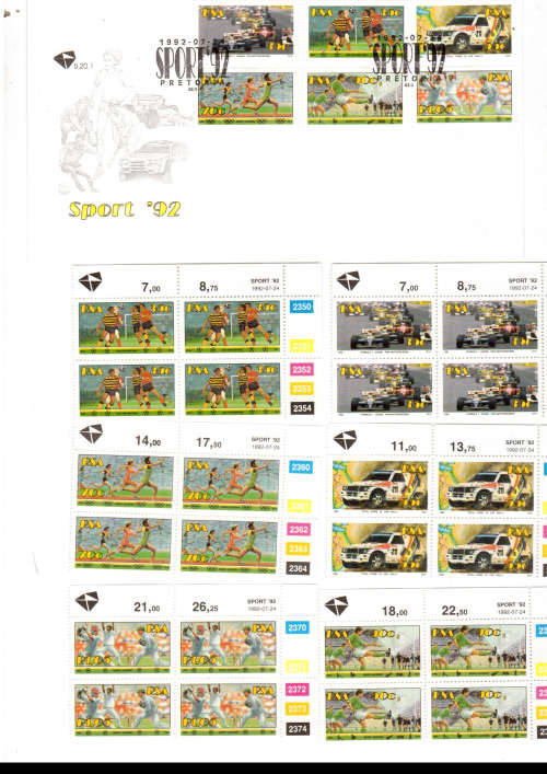 1 X RSA FDC SPORT 24/7/1992 PLUS 6 X CONTROL BLOCKS ALL MINT SEE PICS