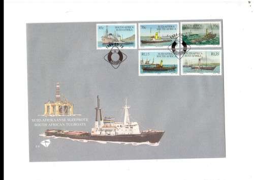 1 X LARGE RSA FDC TUGBOATS 13/05/1994 PLUS 5 X CONTROL BLOCKS OF 4 STAMPS EACH ALL MINT SEE PICS