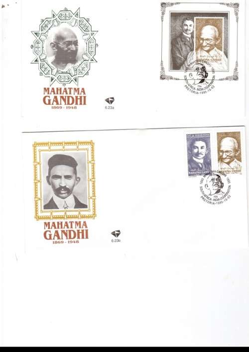 2 X RSA FDC`S MAHATMA GHANDHI 1995 MINT CONDITION SEE PICS