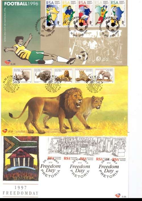 21 X RSA FDC`S HIGH VALUE MINT CONDITION SEE PICS