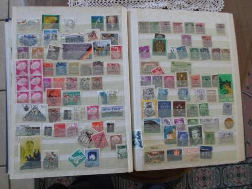 EXTRA LARGE ALBUM GERMANY 60 PAGES FULL OF USED STAMPS BARGAIN GOOD VALUES ONLY SOME PAGES SCANNED