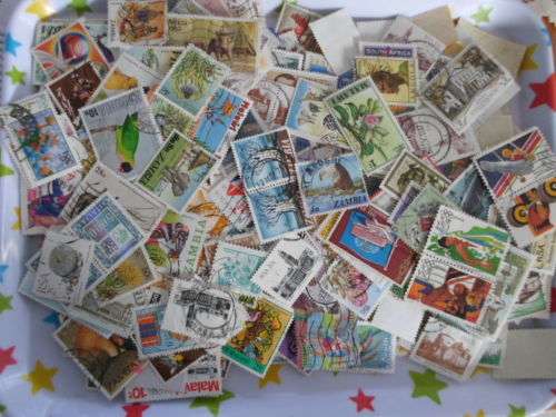 1000 X WORLD USED STAMPS OFF PAPER VERY NEAT LOT SEE PICS