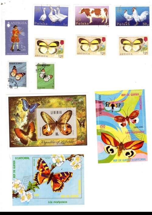 ANIMALS AND BUTTERFLY STAMPS SEE PICS