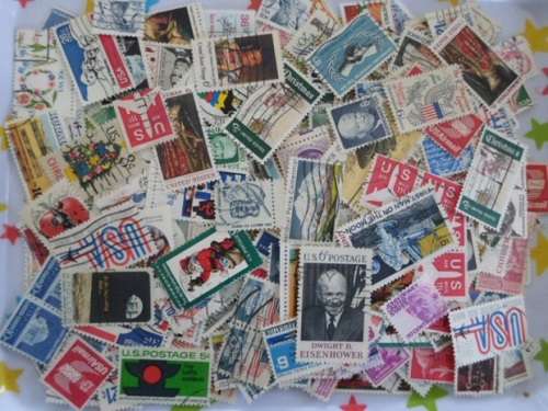 300 X UNITED STATES OF AMERICA USED OFF PAPER STAMPS GREAT LOT SEE PICS
