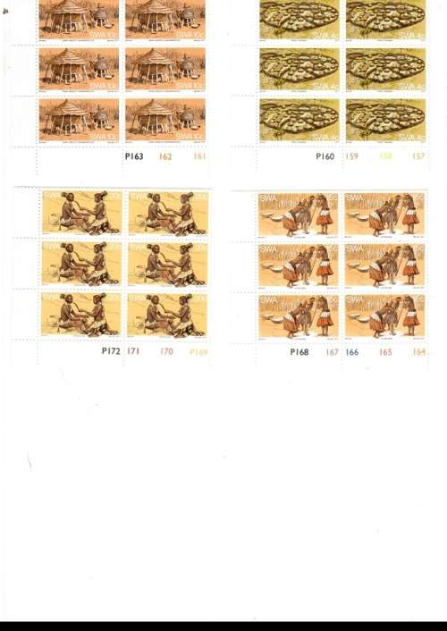 SOUTH WEST AFRICA  16 X CONTROL BLOCKS OF 6 MINT STAMPS EACH SEE PICS