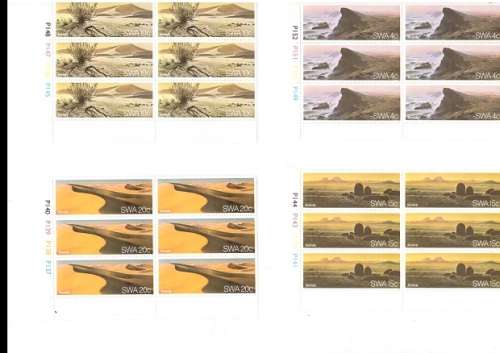 SOUTH WEST AFRICA  16 X CONTROL BLOCKS OF 6 MINT STAMPS EACH SEE PICS