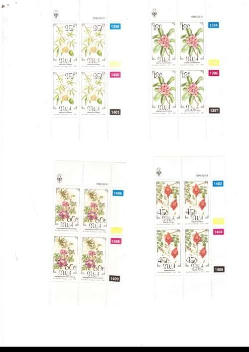 SOUTH WEST AFRICA 28 X CONTROL BLOCKS OF 4 MINT STAMPS EACH SEE PICS