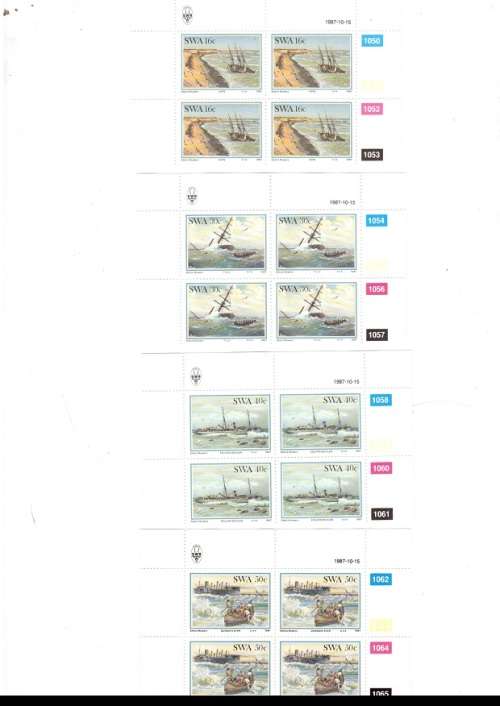 SOUTH WEST AFRICA 24 X CONTROL BLOCKS OF 4 MINT STAMPS EACH SEE PICS