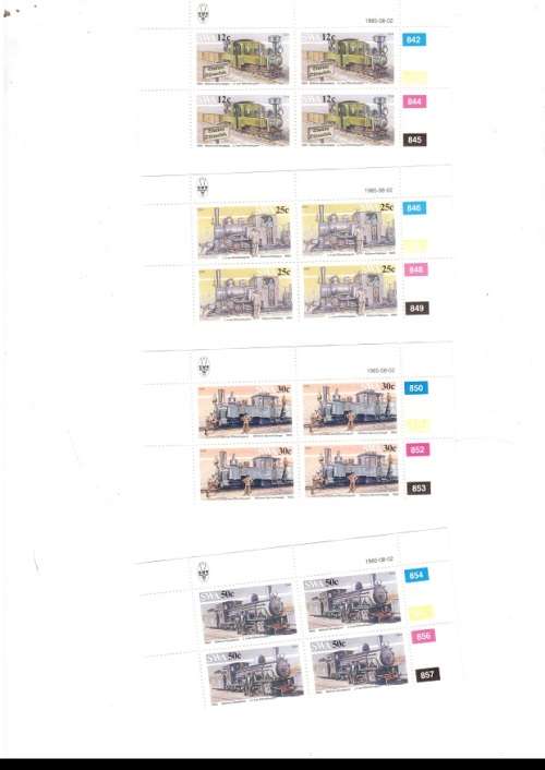 SOUTH WEST AFRICA 36 X CONTROL BLOCKS OF 4 MINT STAMPS EACH SEE PICS