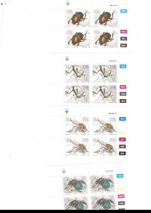 SOUTH WEST AFRICA 36 X CONTROL BLOCKS OF 4 MINT STAMPS EACH SEE PICS