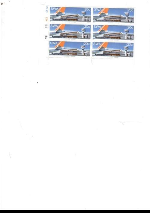 SOUTH WEST AFRICA 39 X CONTROL BLOCKS WITH 6 MINT STAMPS EACH SEE PICS