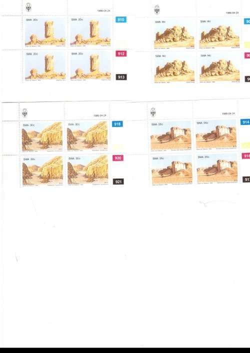 SOUTH WEST AFRICA  52 X CONTROL BLOCKS OF 4 MINT STAMPS EACH SEE PICS