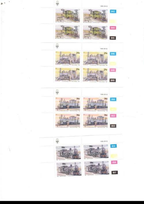 SOUTH WEST AFRICA  15 X CONTROL BLOCKS OF 4 MINT STAMPS EACH SEE PICS