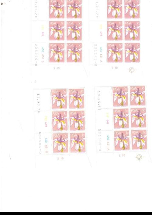 REPUBLIC OF SOUTH AFRICA  31 X CONTROL BLOCKS OF 6  MINT STAMPS EACH SEE PICS