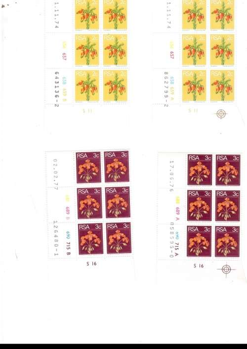 REPUBLIC OF SOUTH AFRICA  31 X CONTROL BLOCKS OF 6  MINT STAMPS EACH SEE PICS