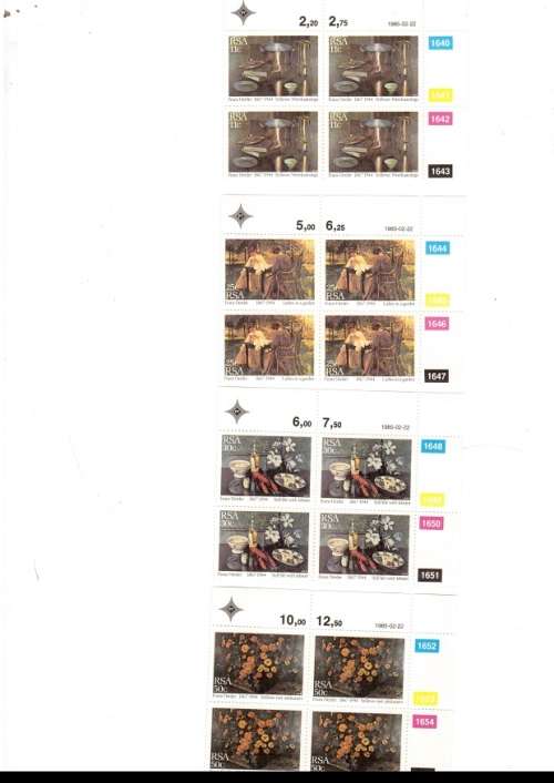 REPUBLIC OF SOUTH AFRICA 47 X CONTROL BLOCKS  OF 4 MINT STAMPS EACH SEE PICS