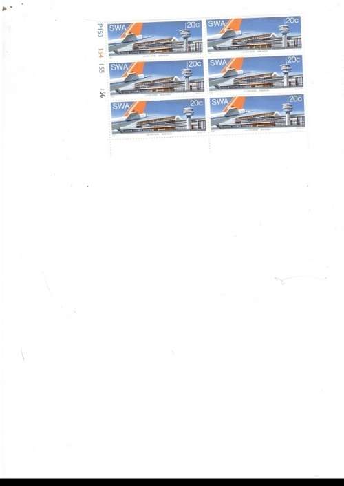SOUTH WEST AFRICA 1 X CONTROL BLOCK OF 6 MINT STAMPS SEE PICS