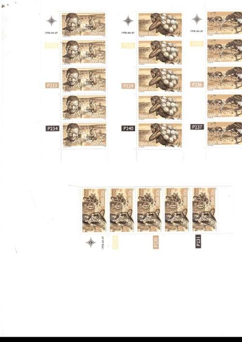 SOUTH WEST  AFRICA  29 X CONTROL BLOCKS OF 5 MINT STAMPS EACH SEE PICS
