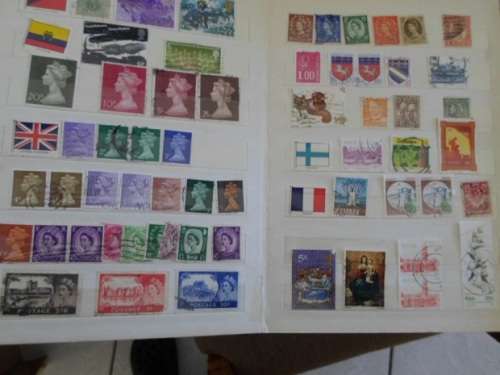 ALBUM MIXED WORLD MINT AND USED STAMPS SOME GOOD VALUES HERE SEE PICS