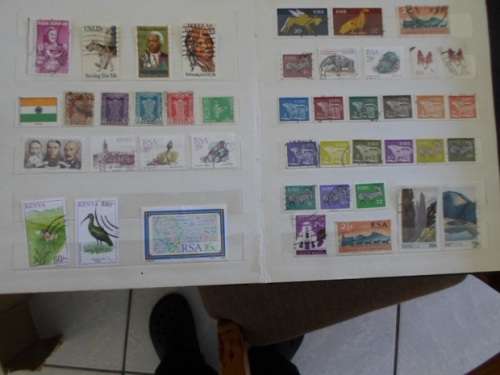 ALBUM MIXED WORLD MINT AND USED STAMPS SOME GOOD VALUES HERE SEE PICS