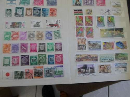 ALBUM MIXED WORLD MINT AND USED STAMPS SOME GOOD VALUES HERE SEE PICS